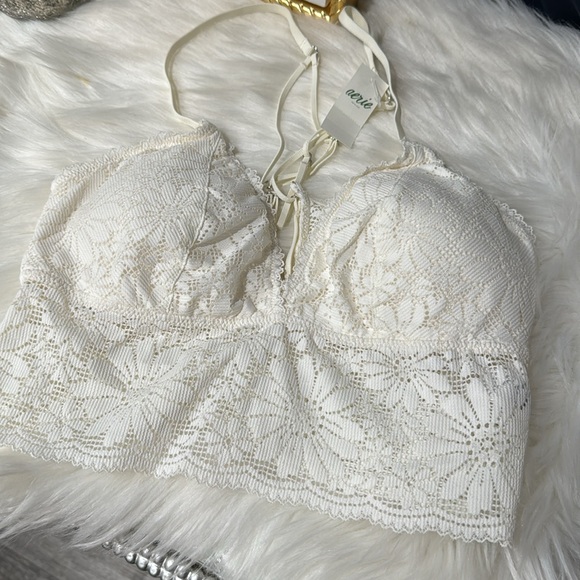 🤍Aerie Lace Padded Longline Bralette - Picture 2 of 5